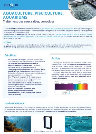 QUALITÉ DE L'EAU - Réacteurs UV
