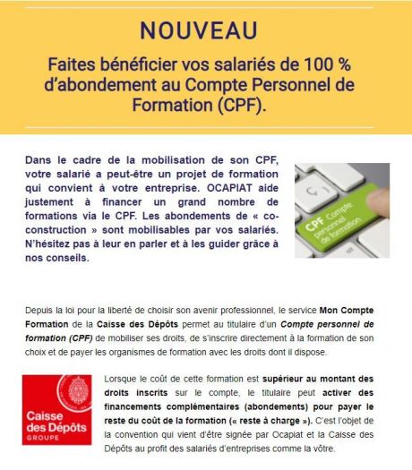 FORMATION - Abondement CPF